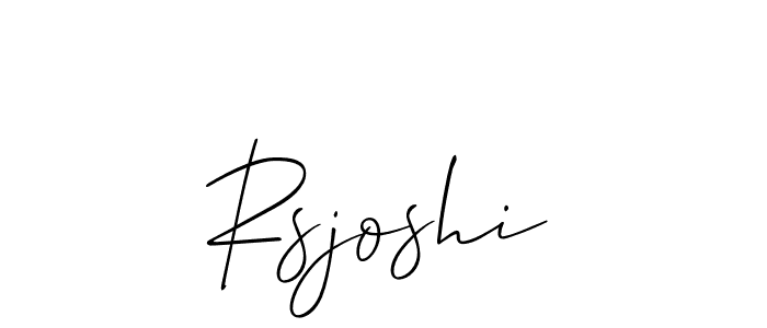 Make a beautiful signature design for name Rsjoshi. With this signature (Allison_Script) style, you can create a handwritten signature for free. Rsjoshi signature style 2 images and pictures png