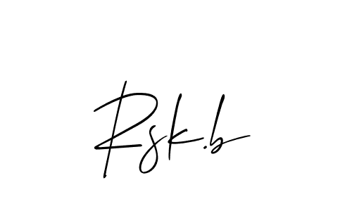 Similarly Allison_Script is the best handwritten signature design. Signature creator online .You can use it as an online autograph creator for name Rsk.b. Rsk.b signature style 2 images and pictures png