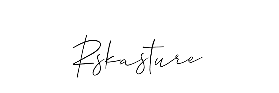 Allison_Script is a professional signature style that is perfect for those who want to add a touch of class to their signature. It is also a great choice for those who want to make their signature more unique. Get Rskasture name to fancy signature for free. Rskasture signature style 2 images and pictures png