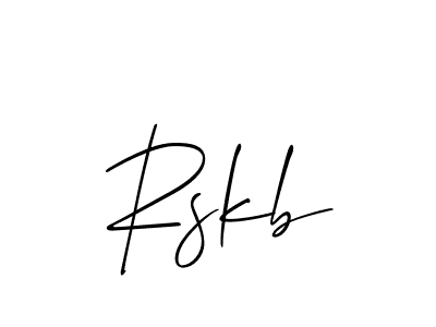 How to make Rskb name signature. Use Allison_Script style for creating short signs online. This is the latest handwritten sign. Rskb signature style 2 images and pictures png