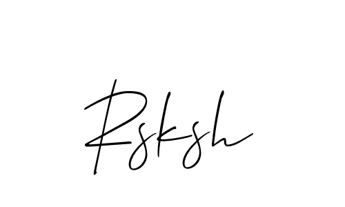 Allison_Script is a professional signature style that is perfect for those who want to add a touch of class to their signature. It is also a great choice for those who want to make their signature more unique. Get Rsksh name to fancy signature for free. Rsksh signature style 2 images and pictures png