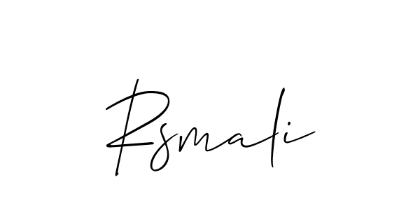Design your own signature with our free online signature maker. With this signature software, you can create a handwritten (Allison_Script) signature for name Rsmali. Rsmali signature style 2 images and pictures png