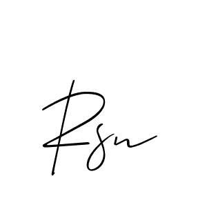 The best way (Allison_Script) to make a short signature is to pick only two or three words in your name. The name Rsn include a total of six letters. For converting this name. Rsn signature style 2 images and pictures png