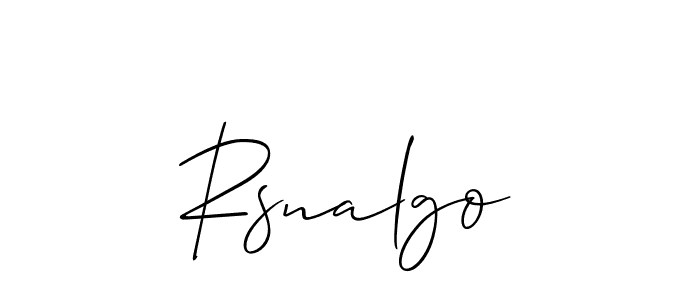 It looks lik you need a new signature style for name Rsnalgo. Design unique handwritten (Allison_Script) signature with our free signature maker in just a few clicks. Rsnalgo signature style 2 images and pictures png
