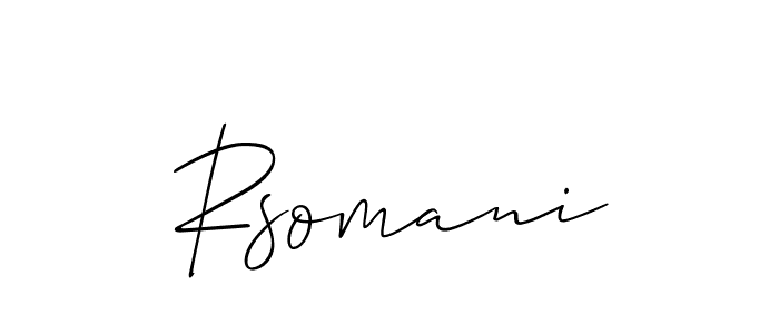 Also You can easily find your signature by using the search form. We will create Rsomani name handwritten signature images for you free of cost using Allison_Script sign style. Rsomani signature style 2 images and pictures png