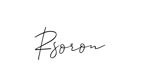 Design your own signature with our free online signature maker. With this signature software, you can create a handwritten (Allison_Script) signature for name Rsoron. Rsoron signature style 2 images and pictures png