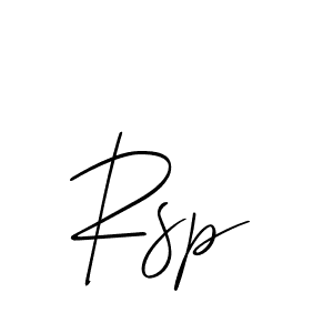 Create a beautiful signature design for name Rsp. With this signature (Allison_Script) fonts, you can make a handwritten signature for free. Rsp signature style 2 images and pictures png