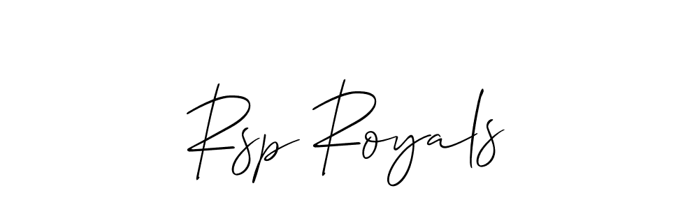 Allison_Script is a professional signature style that is perfect for those who want to add a touch of class to their signature. It is also a great choice for those who want to make their signature more unique. Get Rsp Royals name to fancy signature for free. Rsp Royals signature style 2 images and pictures png