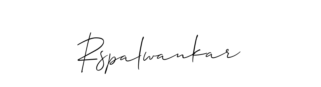 Rspalwankar stylish signature style. Best Handwritten Sign (Allison_Script) for my name. Handwritten Signature Collection Ideas for my name Rspalwankar. Rspalwankar signature style 2 images and pictures png