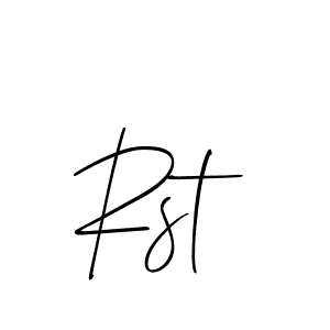 Create a beautiful signature design for name Rst. With this signature (Allison_Script) fonts, you can make a handwritten signature for free. Rst signature style 2 images and pictures png