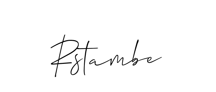 Make a beautiful signature design for name Rstambe. With this signature (Allison_Script) style, you can create a handwritten signature for free. Rstambe signature style 2 images and pictures png