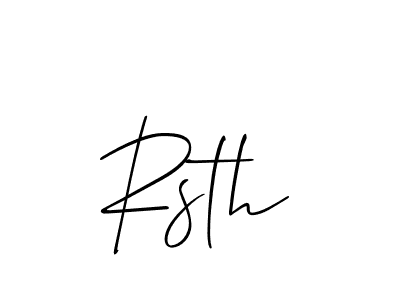 Make a beautiful signature design for name Rsth. With this signature (Allison_Script) style, you can create a handwritten signature for free. Rsth signature style 2 images and pictures png