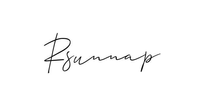 Also we have Rsunnap name is the best signature style. Create professional handwritten signature collection using Allison_Script autograph style. Rsunnap signature style 2 images and pictures png
