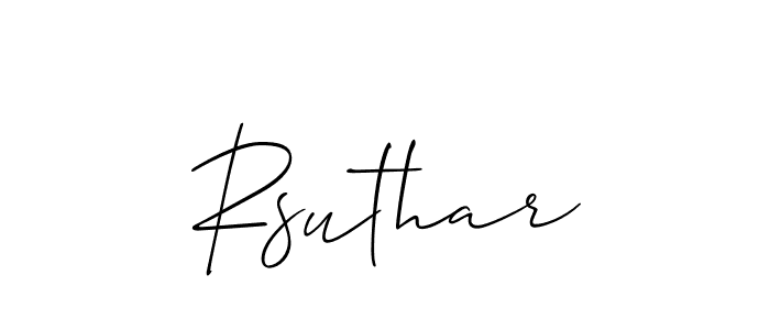 Once you've used our free online signature maker to create your best signature Allison_Script style, it's time to enjoy all of the benefits that Rsuthar name signing documents. Rsuthar signature style 2 images and pictures png