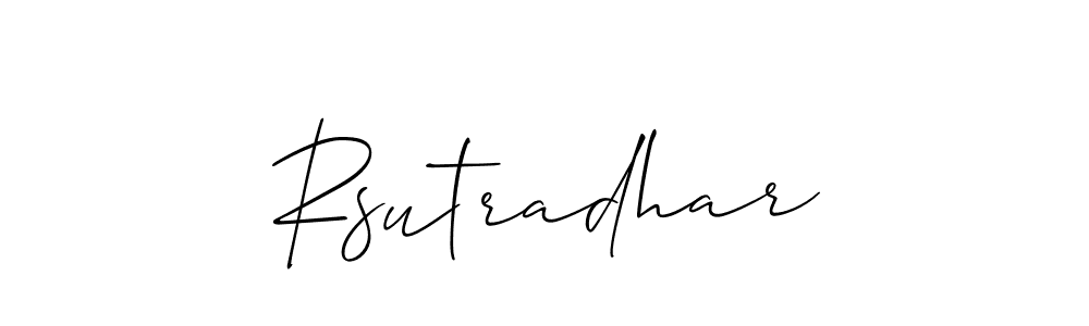 How to make Rsutradhar signature? Allison_Script is a professional autograph style. Create handwritten signature for Rsutradhar name. Rsutradhar signature style 2 images and pictures png