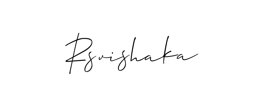 Design your own signature with our free online signature maker. With this signature software, you can create a handwritten (Allison_Script) signature for name Rsvishaka. Rsvishaka signature style 2 images and pictures png