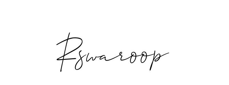 You should practise on your own different ways (Allison_Script) to write your name (Rswaroop) in signature. don't let someone else do it for you. Rswaroop signature style 2 images and pictures png
