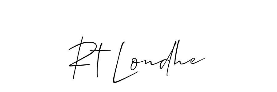 Make a beautiful signature design for name Rt Londhe. With this signature (Allison_Script) style, you can create a handwritten signature for free. Rt Londhe signature style 2 images and pictures png