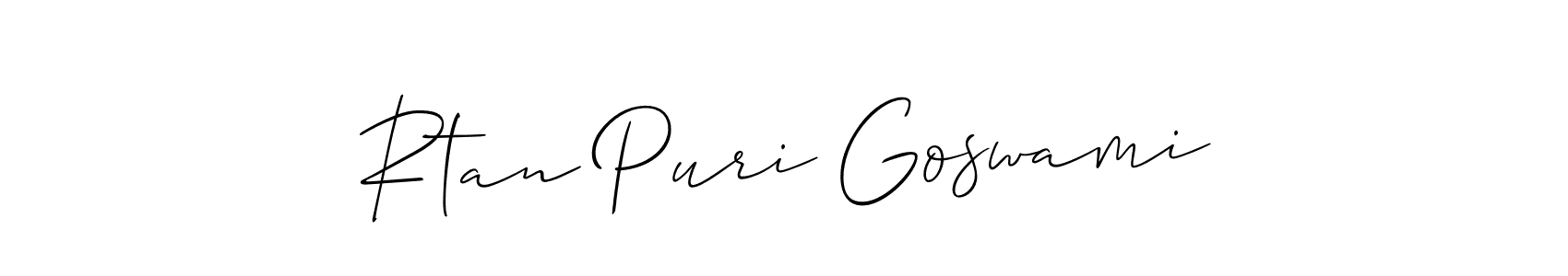 Once you've used our free online signature maker to create your best signature Allison_Script style, it's time to enjoy all of the benefits that Rtan Puri Goswami name signing documents. Rtan Puri Goswami signature style 2 images and pictures png