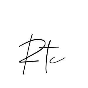 The best way (Allison_Script) to make a short signature is to pick only two or three words in your name. The name Rtc include a total of six letters. For converting this name. Rtc signature style 2 images and pictures png