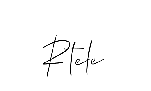 Design your own signature with our free online signature maker. With this signature software, you can create a handwritten (Allison_Script) signature for name Rtele. Rtele signature style 2 images and pictures png