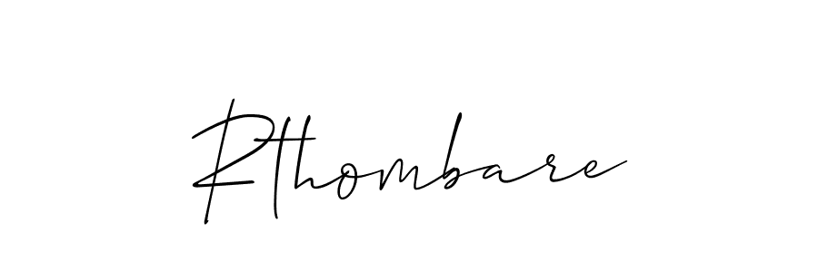 Make a beautiful signature design for name Rthombare. With this signature (Allison_Script) style, you can create a handwritten signature for free. Rthombare signature style 2 images and pictures png