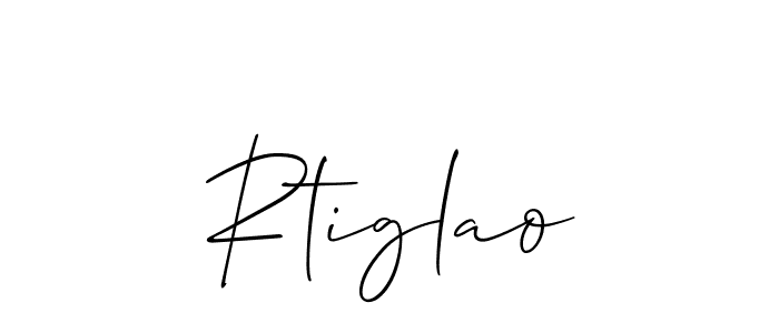 Create a beautiful signature design for name Rtiglao. With this signature (Allison_Script) fonts, you can make a handwritten signature for free. Rtiglao signature style 2 images and pictures png
