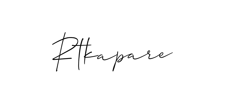 Create a beautiful signature design for name Rtkapare. With this signature (Allison_Script) fonts, you can make a handwritten signature for free. Rtkapare signature style 2 images and pictures png