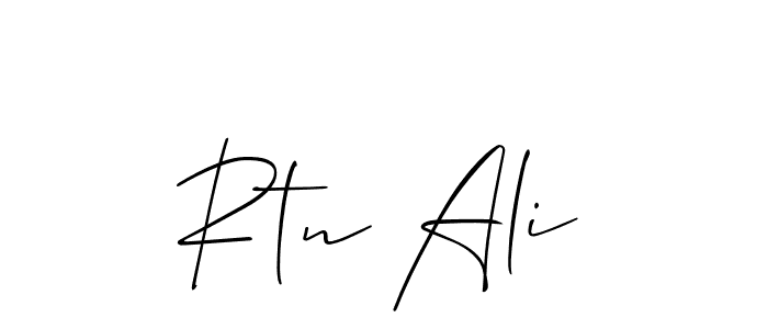 Create a beautiful signature design for name Rtn Ali. With this signature (Allison_Script) fonts, you can make a handwritten signature for free. Rtn Ali signature style 2 images and pictures png