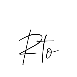 How to make Rto signature? Allison_Script is a professional autograph style. Create handwritten signature for Rto name. Rto signature style 2 images and pictures png