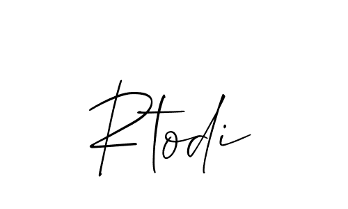 Rtodi stylish signature style. Best Handwritten Sign (Allison_Script) for my name. Handwritten Signature Collection Ideas for my name Rtodi. Rtodi signature style 2 images and pictures png