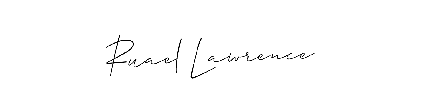 You should practise on your own different ways (Allison_Script) to write your name (Ruael Lawrence) in signature. don't let someone else do it for you. Ruael Lawrence signature style 2 images and pictures png