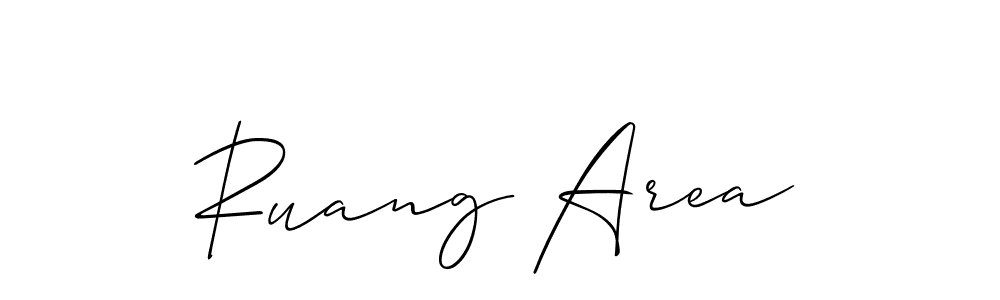 You should practise on your own different ways (Allison_Script) to write your name (Ruang Area) in signature. don't let someone else do it for you. Ruang Area signature style 2 images and pictures png