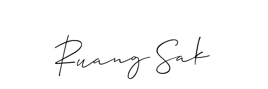 Design your own signature with our free online signature maker. With this signature software, you can create a handwritten (Allison_Script) signature for name Ruang Sak. Ruang Sak signature style 2 images and pictures png