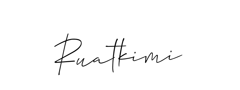 You can use this online signature creator to create a handwritten signature for the name Ruatkimi. This is the best online autograph maker. Ruatkimi signature style 2 images and pictures png