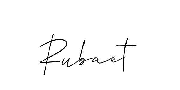 How to make Rubaet name signature. Use Allison_Script style for creating short signs online. This is the latest handwritten sign. Rubaet signature style 2 images and pictures png