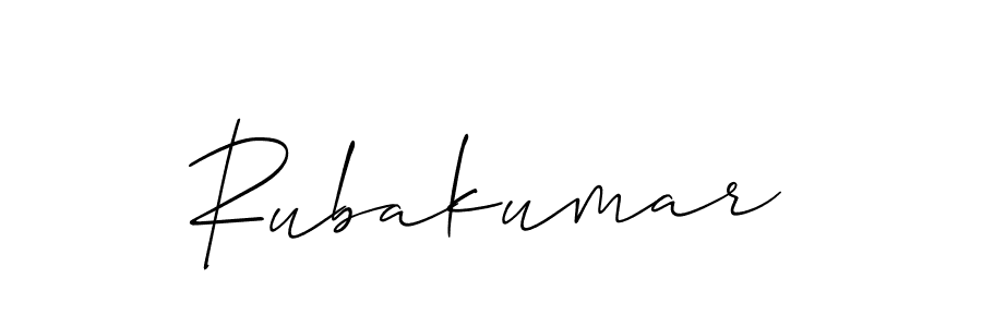 You should practise on your own different ways (Allison_Script) to write your name (Rubakumar) in signature. don't let someone else do it for you. Rubakumar signature style 2 images and pictures png