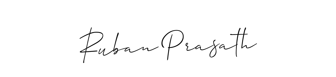 Create a beautiful signature design for name Ruban Prasath. With this signature (Allison_Script) fonts, you can make a handwritten signature for free. Ruban Prasath signature style 2 images and pictures png