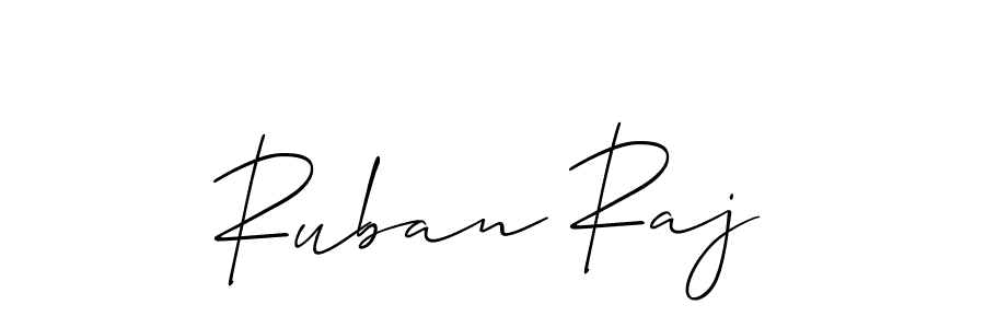 How to make Ruban Raj signature? Allison_Script is a professional autograph style. Create handwritten signature for Ruban Raj name. Ruban Raj signature style 2 images and pictures png