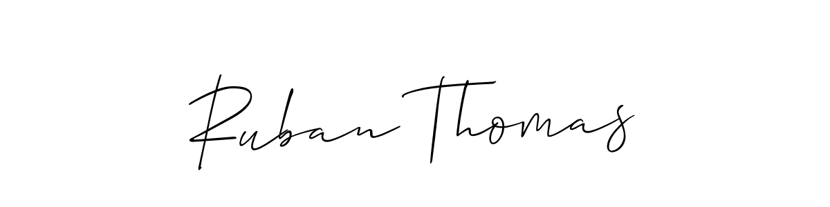 Use a signature maker to create a handwritten signature online. With this signature software, you can design (Allison_Script) your own signature for name Ruban Thomas. Ruban Thomas signature style 2 images and pictures png
