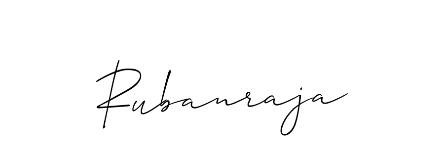 The best way (Allison_Script) to make a short signature is to pick only two or three words in your name. The name Rubanraja include a total of six letters. For converting this name. Rubanraja signature style 2 images and pictures png