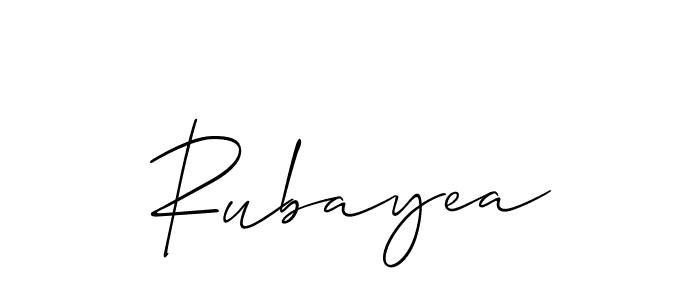 How to Draw Rubayea signature style? Allison_Script is a latest design signature styles for name Rubayea. Rubayea signature style 2 images and pictures png