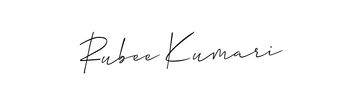 Also You can easily find your signature by using the search form. We will create Rubee Kumari name handwritten signature images for you free of cost using Allison_Script sign style. Rubee Kumari signature style 2 images and pictures png