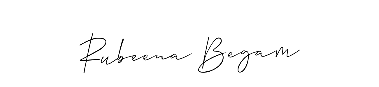 How to make Rubeena Begam signature? Allison_Script is a professional autograph style. Create handwritten signature for Rubeena Begam name. Rubeena Begam signature style 2 images and pictures png