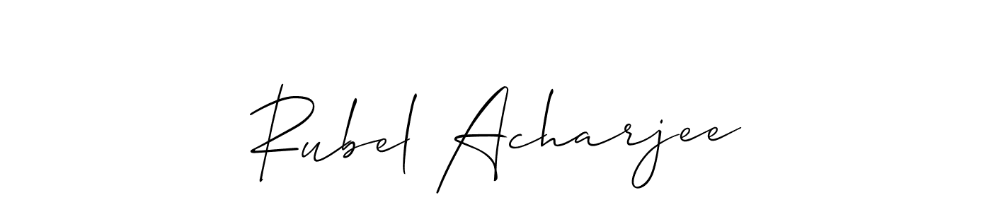 Rubel Acharjee stylish signature style. Best Handwritten Sign (Allison_Script) for my name. Handwritten Signature Collection Ideas for my name Rubel Acharjee. Rubel Acharjee signature style 2 images and pictures png