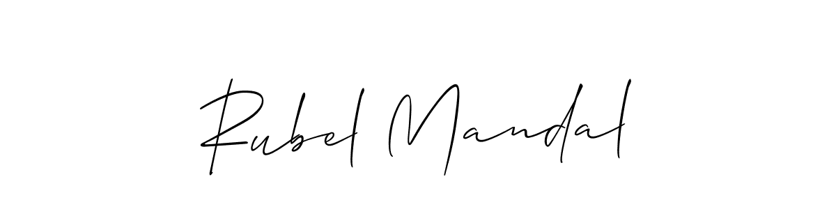 Rubel Mandal stylish signature style. Best Handwritten Sign (Allison_Script) for my name. Handwritten Signature Collection Ideas for my name Rubel Mandal. Rubel Mandal signature style 2 images and pictures png