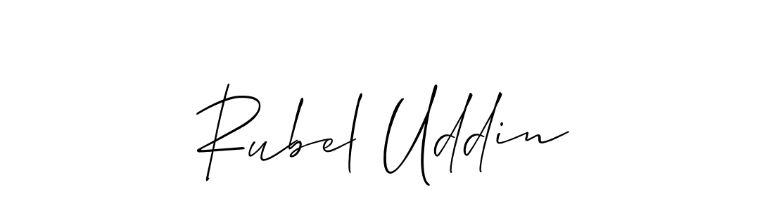 The best way (Allison_Script) to make a short signature is to pick only two or three words in your name. The name Rubel Uddin include a total of six letters. For converting this name. Rubel Uddin signature style 2 images and pictures png