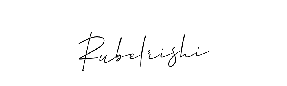 How to Draw Rubelrishi signature style? Allison_Script is a latest design signature styles for name Rubelrishi. Rubelrishi signature style 2 images and pictures png