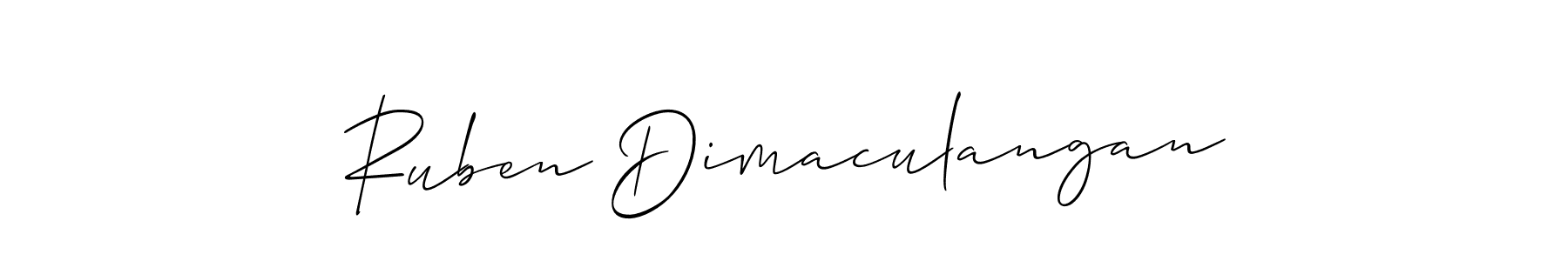 You can use this online signature creator to create a handwritten signature for the name Ruben Dimaculangan. This is the best online autograph maker. Ruben Dimaculangan signature style 2 images and pictures png
