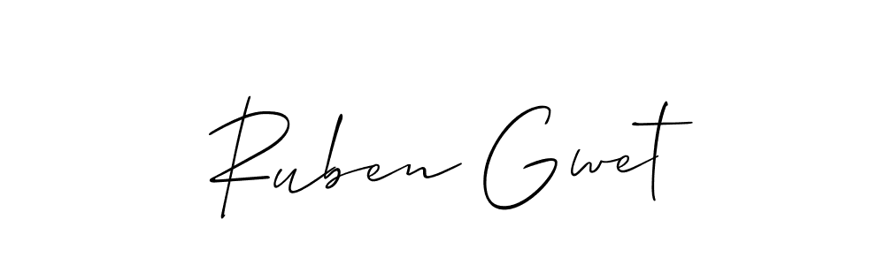 Also we have Ruben Gwet name is the best signature style. Create professional handwritten signature collection using Allison_Script autograph style. Ruben Gwet signature style 2 images and pictures png